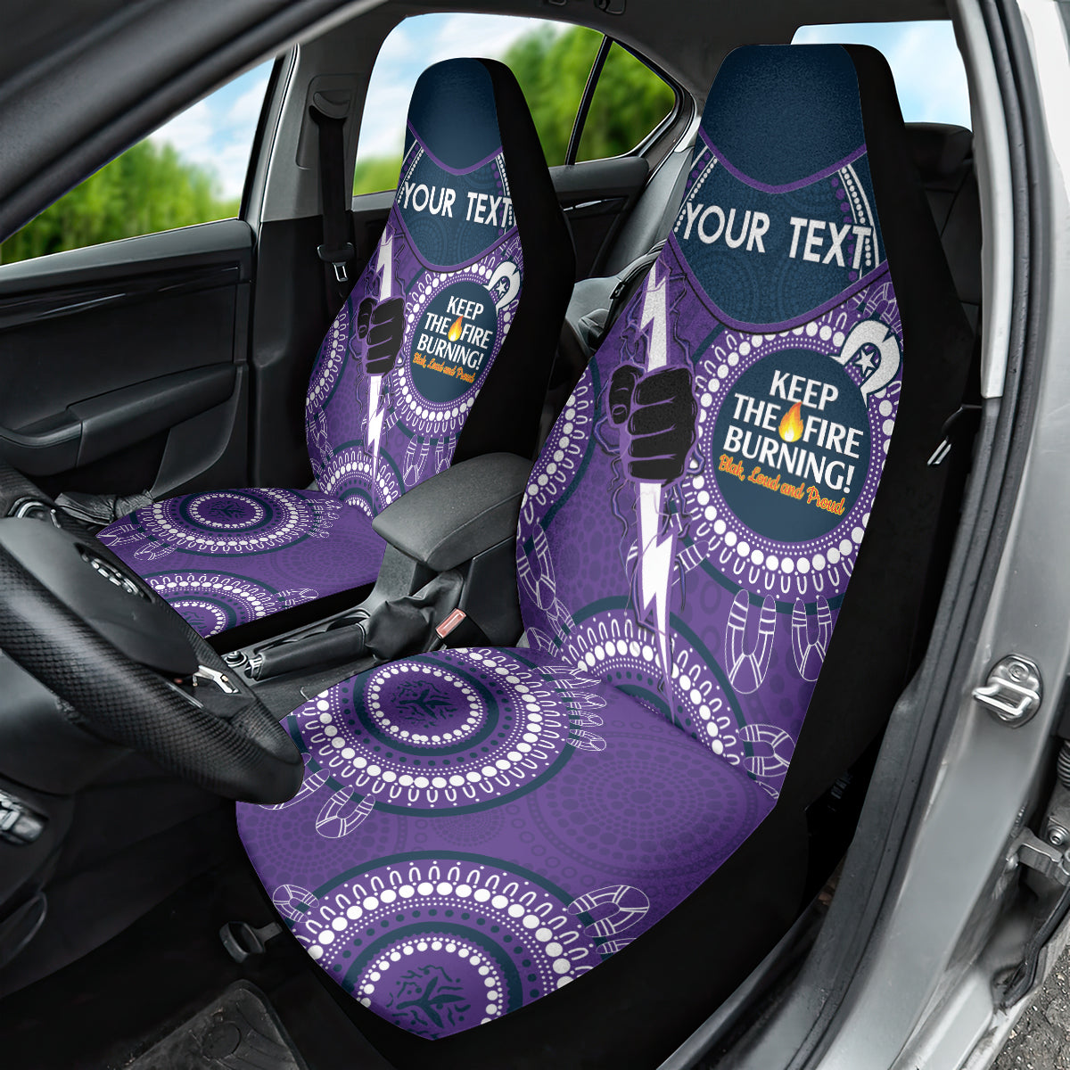 Custom NRL Storm NAIDOC Week Car Seat Cover Keep The Fire Burning Indigenous Art