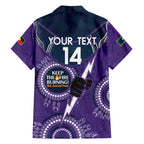 Custom NRL Storm NAIDOC Week Family Matching Long Sleeve Bodycon Dress and Hawaiian Shirt Keep The Fire Burning Indigenous Art