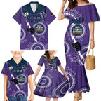 Custom NRL Storm NAIDOC Week Family Matching Mermaid Dress and Hawaiian Shirt Keep The Fire Burning Indigenous Art