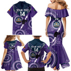 Custom NRL Storm NAIDOC Week Family Matching Mermaid Dress and Hawaiian Shirt Keep The Fire Burning Indigenous Art