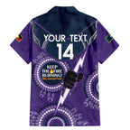 Custom NRL Storm NAIDOC Week Family Matching Mermaid Dress and Hawaiian Shirt Keep The Fire Burning Indigenous Art
