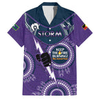 Custom NRL Storm NAIDOC Week Family Matching Short Sleeve Bodycon Dress and Hawaiian Shirt Keep The Fire Burning Indigenous Art