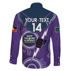 Custom NRL Storm NAIDOC Week Family Matching Short Sleeve Bodycon Dress and Hawaiian Shirt Keep The Fire Burning Indigenous Art