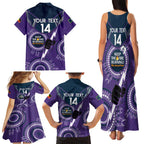 Custom NRL Storm NAIDOC Week Family Matching Tank Maxi Dress and Hawaiian Shirt Keep The Fire Burning Indigenous Art