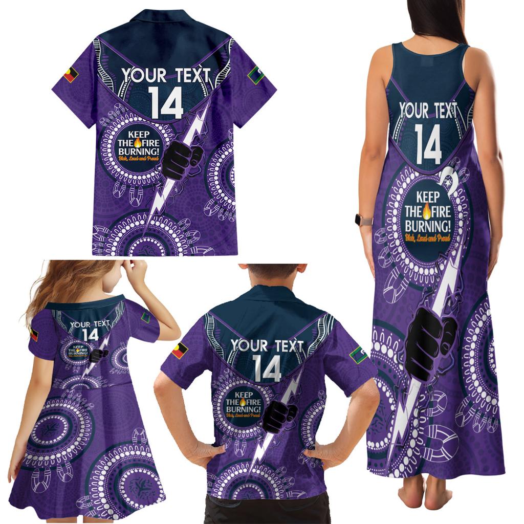 Custom NRL Storm NAIDOC Week Family Matching Tank Maxi Dress and Hawaiian Shirt Keep The Fire Burning Indigenous Art