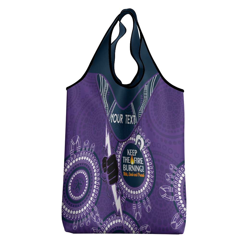 Custom NRL Storm NAIDOC Week Grocery Bag Keep The Fire Burning Indigenous Art