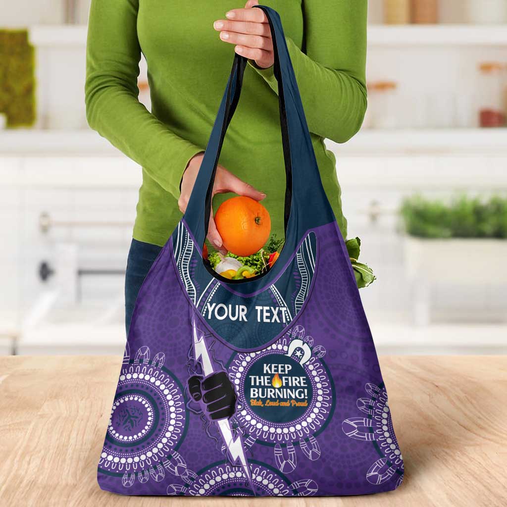 Custom NRL Storm NAIDOC Week Grocery Bag Keep The Fire Burning Indigenous Art