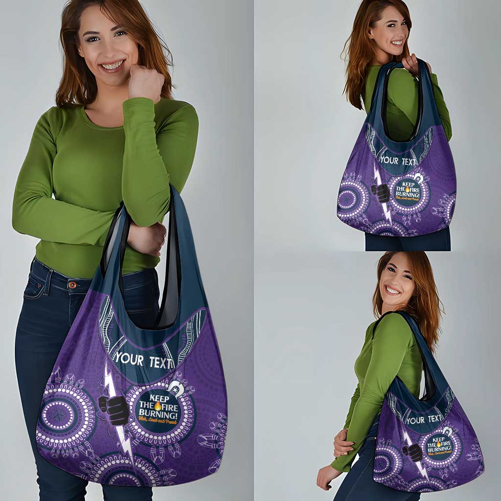 Custom NRL Storm NAIDOC Week Grocery Bag Keep The Fire Burning Indigenous Art