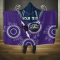 Custom NRL Storm NAIDOC Week Hooded Blanket Keep The Fire Burning Indigenous Art