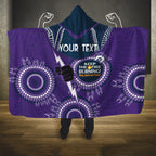 Custom NRL Storm NAIDOC Week Hooded Blanket Keep The Fire Burning Indigenous Art
