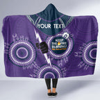 Custom NRL Storm NAIDOC Week Hooded Blanket Keep The Fire Burning Indigenous Art