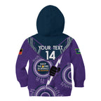 Custom NRL Storm NAIDOC Week Kid Hoodie Keep The Fire Burning Indigenous Art