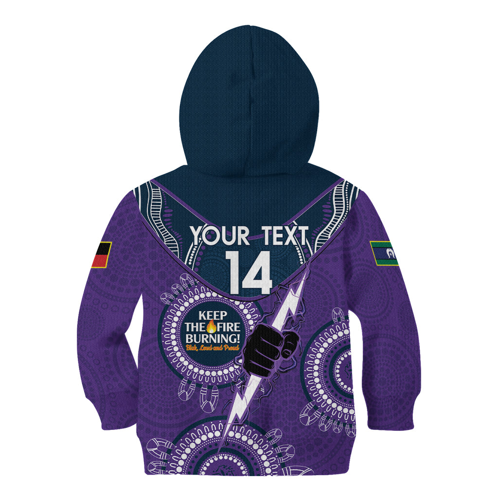 Custom NRL Storm NAIDOC Week Kid Hoodie Keep The Fire Burning Indigenous Art