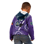 Custom NRL Storm NAIDOC Week Kid Hoodie Keep The Fire Burning Indigenous Art