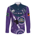 Custom NRL Storm NAIDOC Week Long Sleeve Button Shirt Keep The Fire Burning Indigenous Art