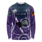Custom NRL Storm NAIDOC Week Long Sleeve Shirt Keep The Fire Burning Indigenous Art