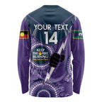 Custom NRL Storm NAIDOC Week Long Sleeve Shirt Keep The Fire Burning Indigenous Art