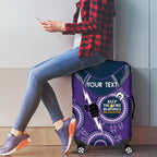 Custom NRL Storm NAIDOC Week Luggage Cover Keep The Fire Burning Indigenous Art