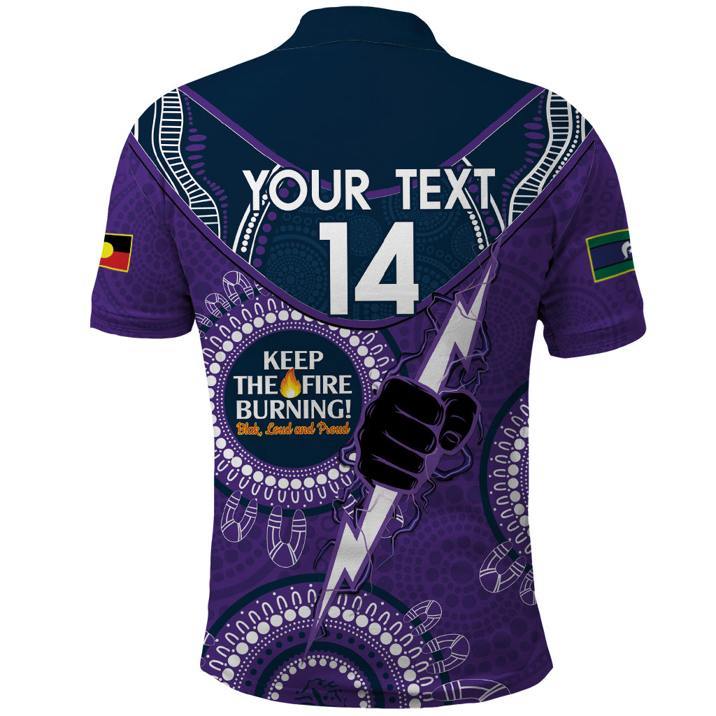 Custom NRL Storm NAIDOC Week Polo Shirt Keep The Fire Burning Indigenous Art