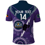 Custom NRL Storm NAIDOC Week Polo Shirt Keep The Fire Burning Indigenous Art