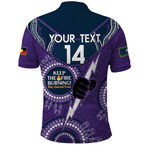 Custom NRL Storm NAIDOC Week Polo Shirt Keep The Fire Burning Indigenous Art