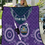 Custom NRL Storm NAIDOC Week Quilt Keep The Fire Burning Indigenous Art