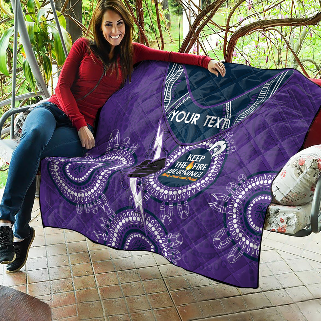 Custom NRL Storm NAIDOC Week Quilt Keep The Fire Burning Indigenous Art