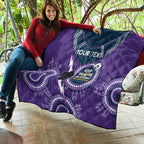 Custom NRL Storm NAIDOC Week Quilt Keep The Fire Burning Indigenous Art