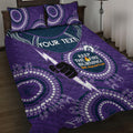 Custom NRL Storm NAIDOC Week Quilt Bed Set Keep The Fire Burning Indigenous Art