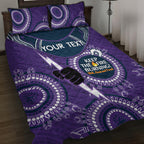 Custom NRL Storm NAIDOC Week Quilt Bed Set Keep The Fire Burning Indigenous Art