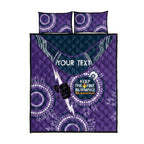 Custom NRL Storm NAIDOC Week Quilt Bed Set Keep The Fire Burning Indigenous Art