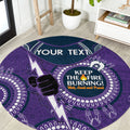 Custom NRL Storm NAIDOC Week Round Carpet Keep The Fire Burning Indigenous Art