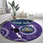 Custom NRL Storm NAIDOC Week Round Carpet Keep The Fire Burning Indigenous Art
