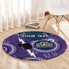 Custom NRL Storm NAIDOC Week Round Carpet Keep The Fire Burning Indigenous Art