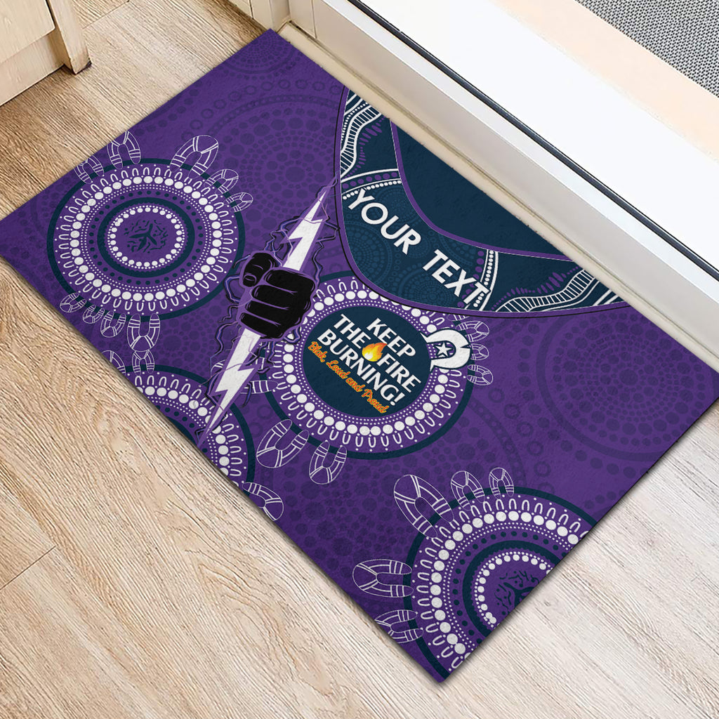 Custom NRL Storm NAIDOC Week Rubber Doormat Keep The Fire Burning Indigenous Art