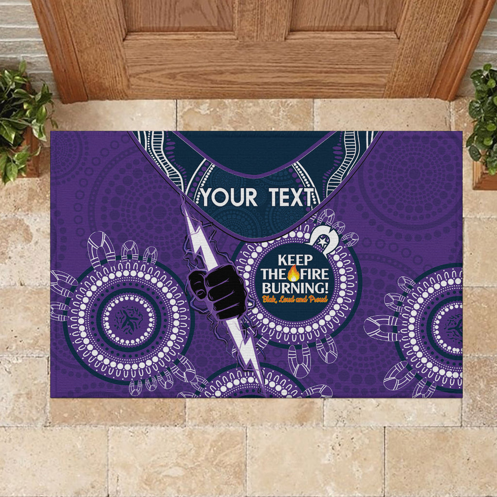 Custom NRL Storm NAIDOC Week Rubber Doormat Keep The Fire Burning Indigenous Art