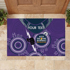 Custom NRL Storm NAIDOC Week Rubber Doormat Keep The Fire Burning Indigenous Art