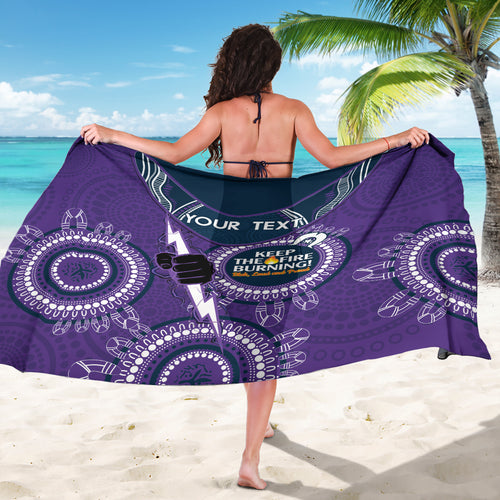 Custom NRL Storm NAIDOC Week Sarong Keep The Fire Burning Indigenous Art