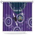 Custom NRL Storm NAIDOC Week Shower Curtain Keep The Fire Burning Indigenous Art