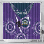 Custom NRL Storm NAIDOC Week Shower Curtain Keep The Fire Burning Indigenous Art