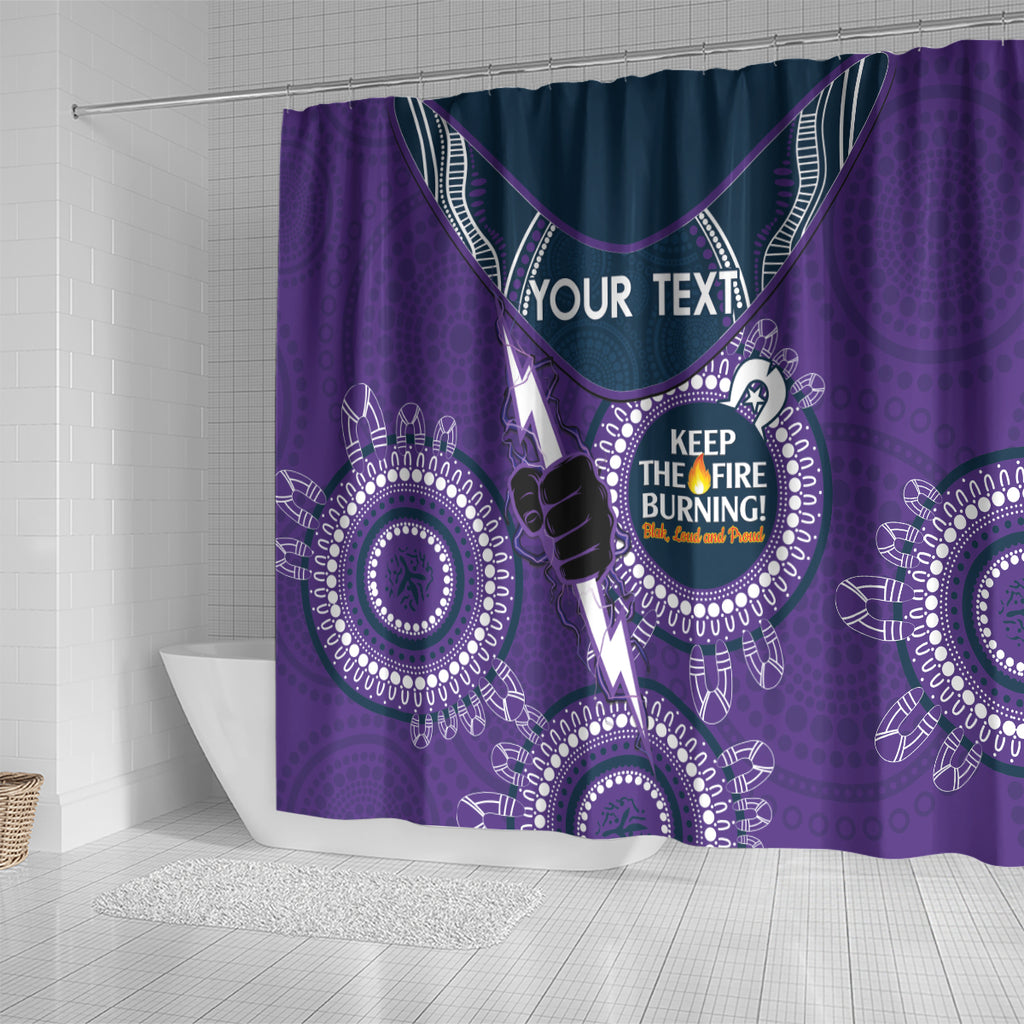 Custom NRL Storm NAIDOC Week Shower Curtain Keep The Fire Burning Indigenous Art