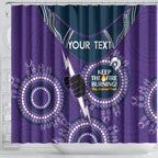 Custom NRL Storm NAIDOC Week Shower Curtain Keep The Fire Burning Indigenous Art