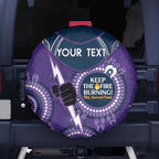 Custom NRL Storm NAIDOC Week Spare Tire Cover Keep The Fire Burning Indigenous Art