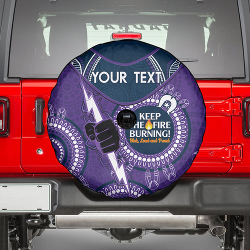 Custom NRL Storm NAIDOC Week Spare Tire Cover Keep The Fire Burning Indigenous Art