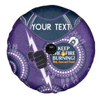 Custom NRL Storm NAIDOC Week Spare Tire Cover Keep The Fire Burning Indigenous Art