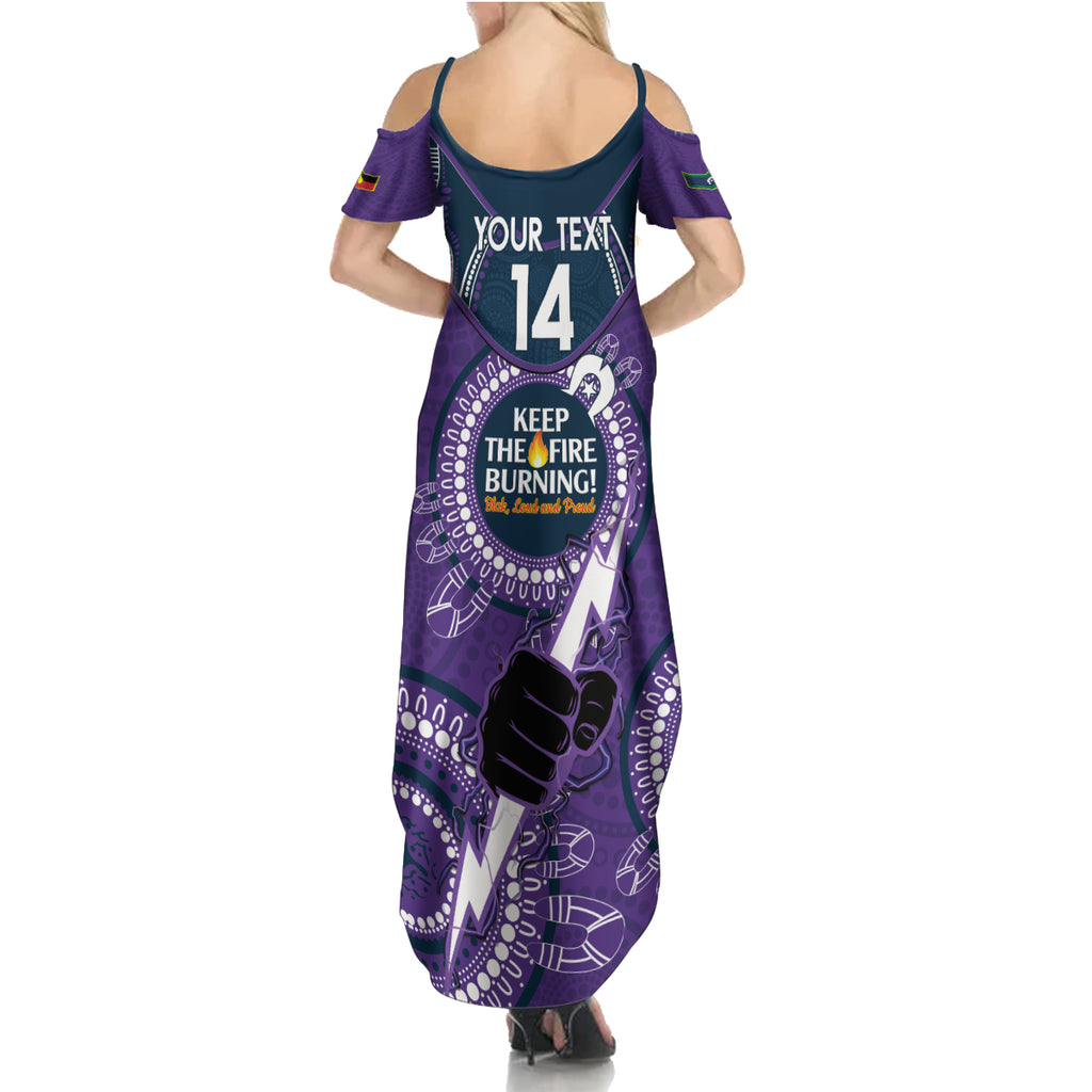 Custom NRL Storm NAIDOC Week Summer Maxi Dress Keep The Fire Burning Indigenous Art