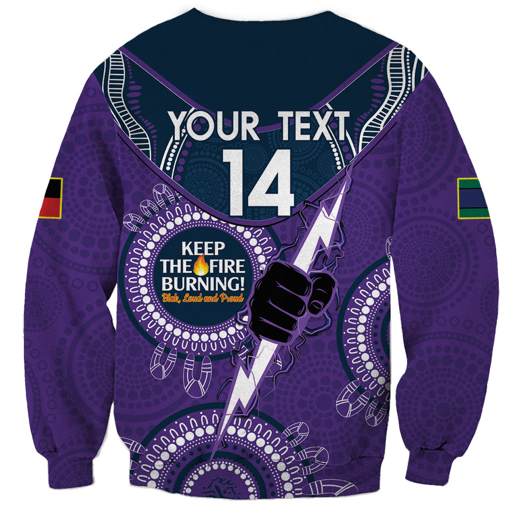Custom NRL Storm NAIDOC Week Sweatshirt Keep The Fire Burning Indigenous Art