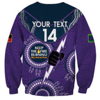 Custom NRL Storm NAIDOC Week Sweatshirt Keep The Fire Burning Indigenous Art