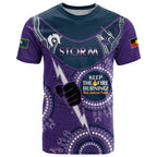 Custom NRL Storm NAIDOC Week T Shirt Keep The Fire Burning Indigenous Art