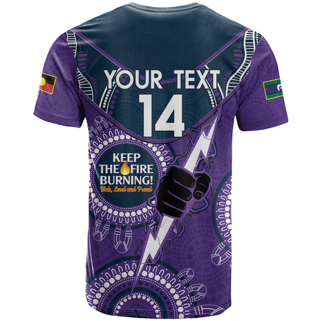 Custom NRL Storm NAIDOC Week T Shirt Keep The Fire Burning Indigenous Art